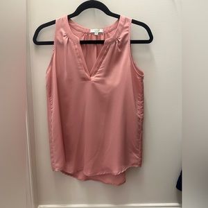 Blush sleeveless blouse